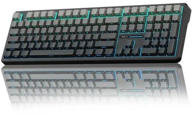 Main image of F108 Wireless Mechanical Keyboard, 108 Keys Full Size Gaming Keyboard with Number Pad, Side Printed PBT Keycaps, Pre-lubed Switch, RGB Backlit Hot Swappable Creamy Sound Keyboard