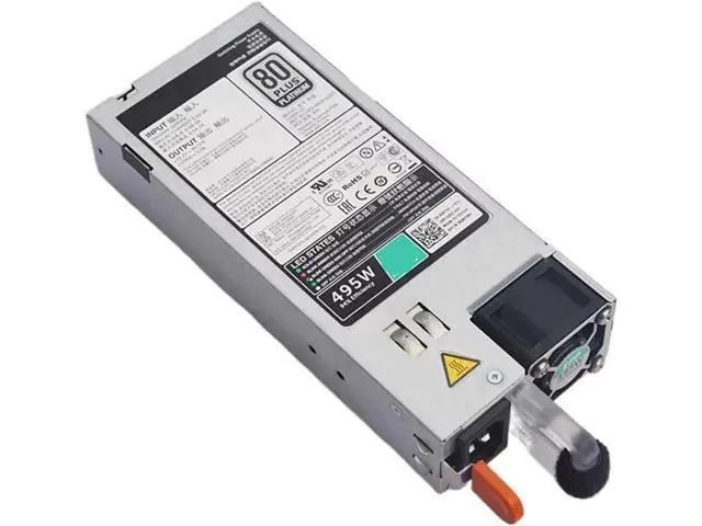 Alt view image 2 of 4 - 495W Hot-Swappable Server Power Supply for Dell R530 R630 R730 R730XD R740 T430 T630 D495E-S0 D495E-S1 F495E-S0 02FR04 0N24MJ 09338D