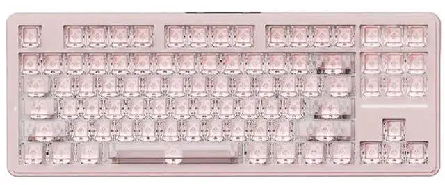 Main image of A87 Pro 87 Keys TKL Wireless Mechanical Keyboard Gasket Mount Hot Swappable Tri-Mode RGB Backlit Peach Mist Gaming Keyboard
