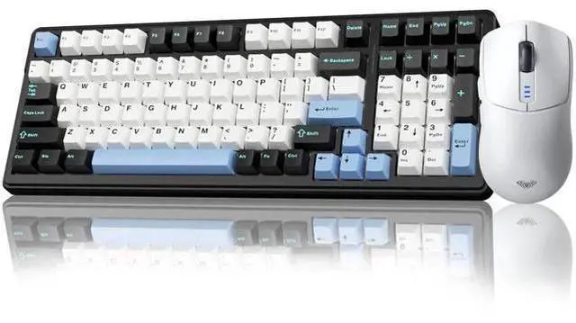 Main image of F99 Hot Swappable Wireless Mechanical Keyboard & SC580 Wireless Gaming Mouse Combo, White Full Set Keyboard Mouse Kit