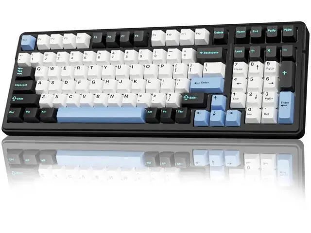 Alt view image 5 of 7 - F99 Hot Swappable Wireless Mechanical Keyboard & SC580 Wireless Gaming Mouse Combo, White Full Set Keyboard Mouse Kit