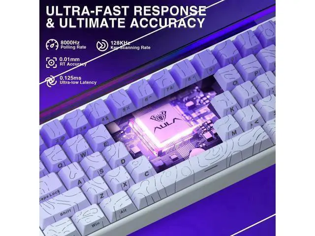 Alt view image 2 of 7 - Hero 68 HE 60% Wired Hall Effect Gaming Keyboard, Magnetic Switch Keyboard Adjustable Actuation Fast Trigger 8KHz Polling Rate Low Latency Side Printed PBT Keycaps RGB Backlit Keyboard