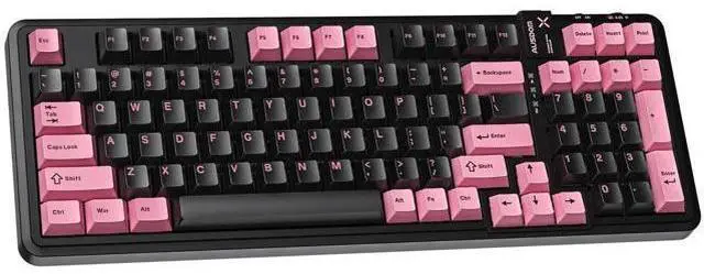Main image of 98Pro Tri-Mode Wireless Mechanical Keyboard,97 Keys Gasket Hot Swappable Gaming Keyboard Linear Switch RGB Backlit Compatible With Win Mac Black Pink