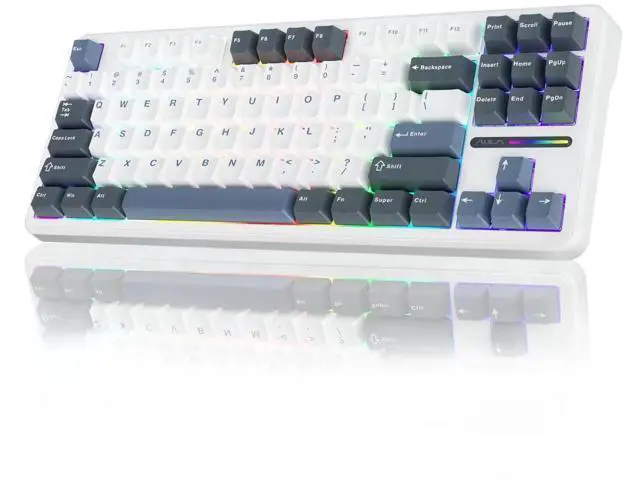 Alt view image 5 of 7 - F87 Wireless Mechanical Keyboard and Mouse Combo, Tenkeyless Gaming Keyboard with Black SC580 Wireless Mouse