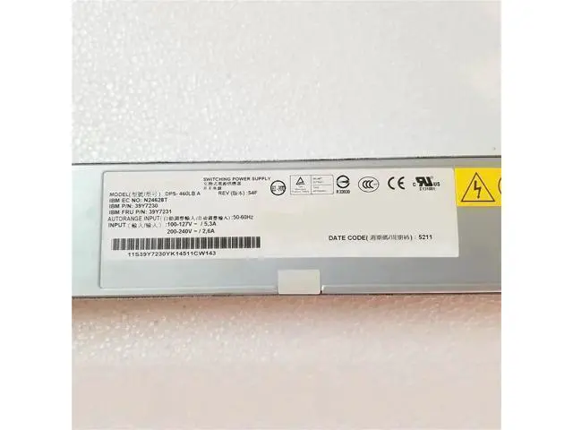 Alt view image 2 of 4 - 460W Server Power Supply DPS-460LB A Replacement for IBM X3550 X3650 M2 M3 Servers, 39Y7230 39Y7231 Hot-Swap PSU