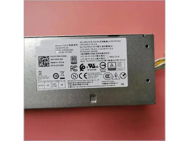 Alt view image 5 of 6 - 200W Power Supply for Dell 3050 5050 7050 3060 5060 7060 7070 3070 SFF, Replacement for H200EBS-00 L200EBS-00 AC200EBS-00 H200NS-00