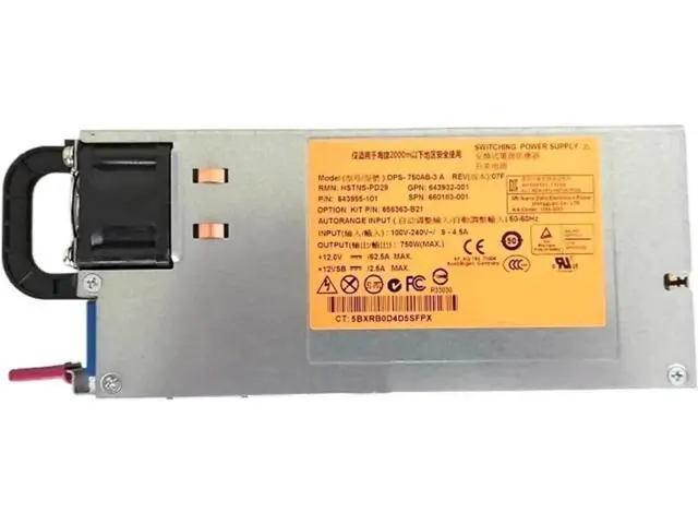 Alt view image 5 of 5 - DPS-750AB-3 A 750W Server Power Supply for HP DL380 DL388p G6 G7 | HSTNS-PD29 643955-101 656363-B21 660183-001 643932-001