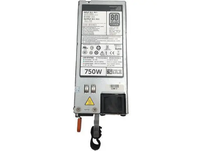 Alt view image 4 of 5 - 750W Hot-Swap Server Power Supply for Dell R620 R520 R720 R820 R920 T420, Replacement 5NF18 E750E-S0 E750E-S1 F750E-S0 D750E-S1 D750E-S3 PSU