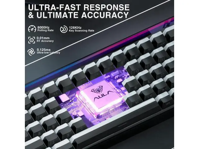 Alt view image 2 of 7 - Hero 68 HE 60% Wired Gaming Keyboard, Hall Effect Magnetic Switch Keyboard, 8KHz Polling Rate, Side Printed PBT Keycaps, RGB Light Box Custom Software Keyboard for PC Mac
