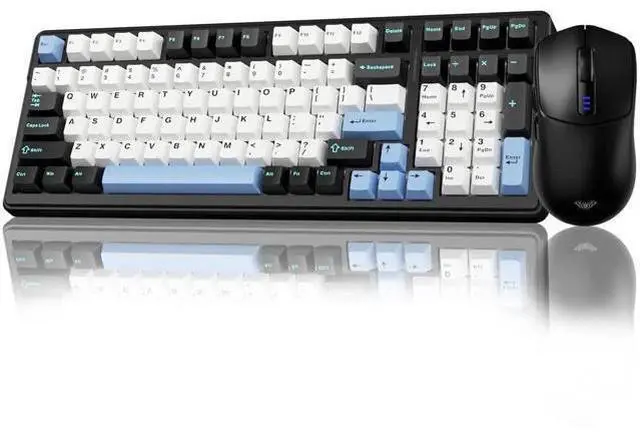 Main image of F99 Hot Swappable Wireless Mechanical Keyboard and SC580 Wireless Gaming Mouse Combo, Black Full Set Keyboard Mouse Kit