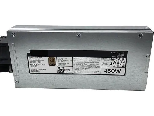 Alt view image 2 of 3 - 450W Server Power Supply D450E-S0 DPS-450AB-6 A D450E-S1 0P34M3 P34M3 for Dell PowerEdge R430 R440