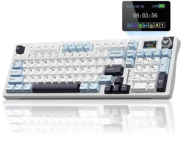 Main image of S98 Pro Wireless Mechanical Keyboard With Smart Display Knob Tri Mode BT5.0 2.4G USB C Hot Swappable Linear Switch RGB Gaming Keyboard For Laptop Desktop Phone Game Console
