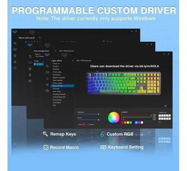 Alt view image 4 of 7 - F108 Full Size Wireless Mechanical Keyboard 108 Keys With Number Pad Tri Mode BT5.0 2.4G USB-C Hot Swappable Pre-lubed Switch PBT Keycaps RGB Backlit Gaming Keyboard