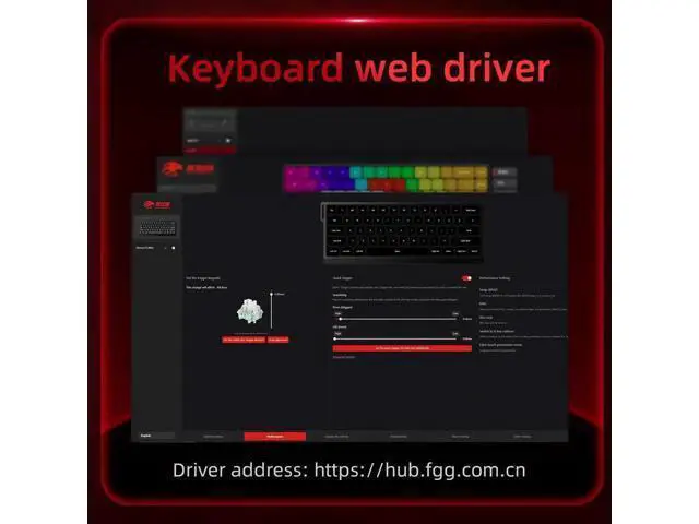 Alt view image 5 of 7 - FGG MADLIONS MAD 60 HE RGB 60% Wired Hall Effect Magnetic Switch Gaming Keyboard, Adjustable Actuation 8000Hz Polling Rate Rapid Trigger Keyboard White