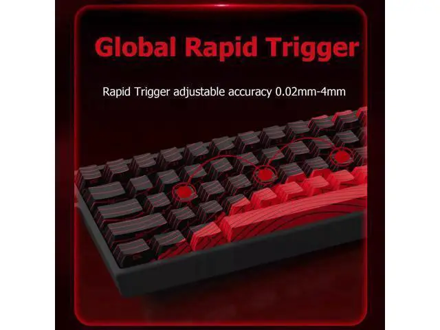 Alt view image 6 of 7 - FGG MADLIONS MAD 60 HE RGB 60% Wired Hall Effect Magnetic Switch Gaming Keyboard, Adjustable Actuation 8000Hz Polling Rate Rapid Trigger Keyboard White