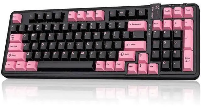 Main image of 98Pro Silent Wireless Mechanical Keyboard Tri-Mode BT 2.4G USB-C Hot Swappable Gasket Structure Pre-lubed Tactile Switch PBT Keycaps RGB Backlit Black Pink Quiet Gaming Keyboard