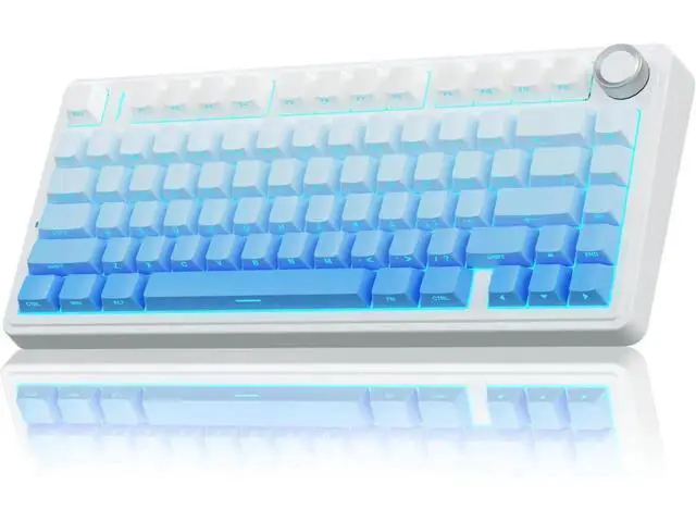 Alt view image 7 of 7 - F75 Pro 75% Hot Swappable Wireless Keyboard and SC580 Wireless Gaming Mouse Set White