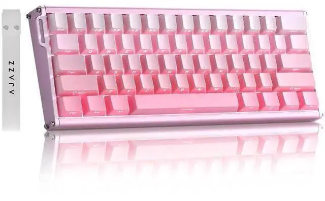 Main image of Alux60 Wired Gaming Keyboard Aluminum Frame Hall Effect Magnetic Switch 8K Polling Rate 0.125ms Low Latency 128K Scan Rate Side Printed PBT Keycaps RGB Backlit Pink