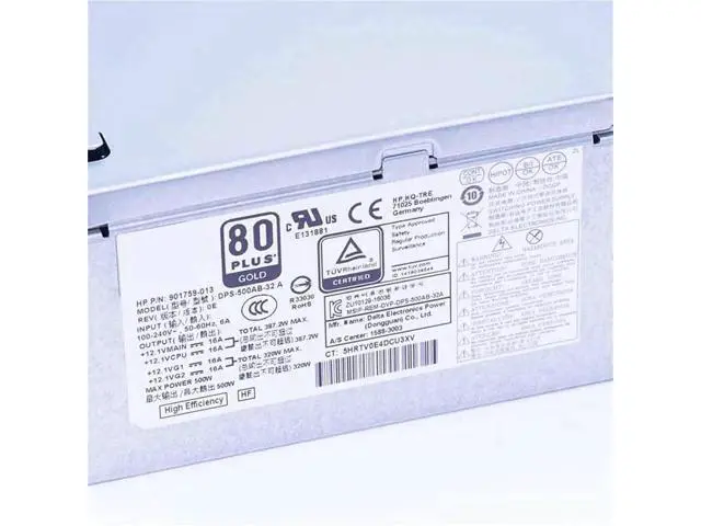 Alt view image 3 of 5 - 500W 4Pin Switching Power Supply for HP 680 G6 880 G4 5TWR Z2MT2A 800 G3 480 288 G3 G6, Replacement for DPS-500AB-32A 901759-013 1Pack