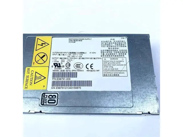 Alt view image 4 of 5 - 1pc 750W Server Power Supply, Compatible with DPS-750XB A, Replacement for E98791-007 E98791-010 E98791-009, Fit for Intel P4000 R1000 R2000 Server & High-Performance Systems