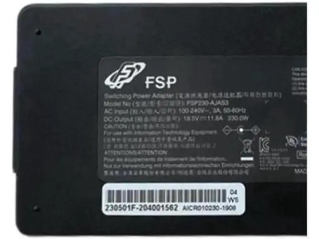 Alt view image 2 of 4 - 230W 19.5V 11.8A AC Adapter Charger, 5.5x2.5mm FSP230-AJAS3 High Power Replacement Power Supply