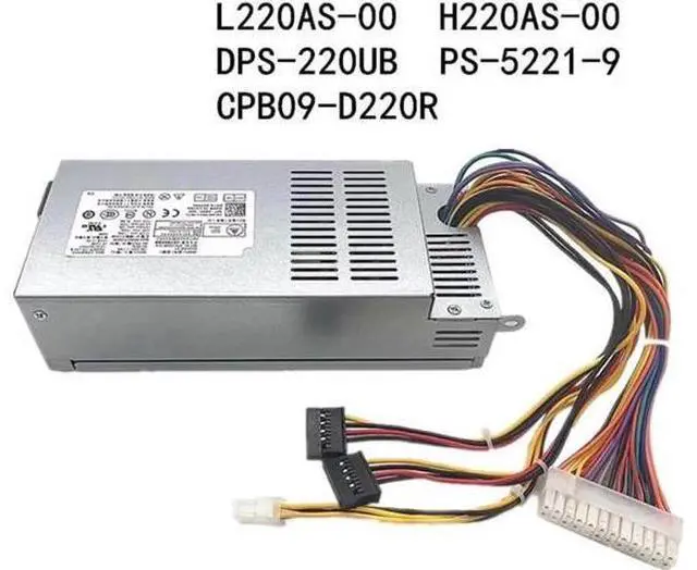 Main image of 220W SFF Power Supply for Dell Inspiron 660S Vostro 270S, Replacement for L220AS-00 H220NS-00 D220AS-01 PS-5221-9 0R82H5 0TTXYJ 0RTPPJ