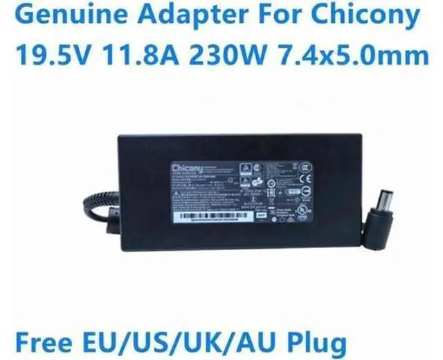 Main image of 230W 19.5V 11.8A Chicony AC Adapter, 7.4x5.0mm A17-230P1A Laptop Charger for MSI GL75 GP75 Leopard GL65 P65 Power Supply
