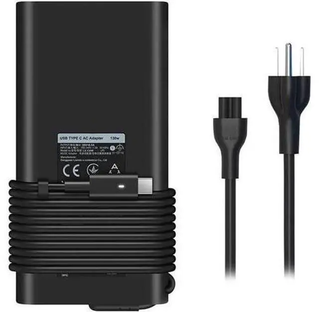 Main image of 130W USB Type C Laptop Charger, Replacement Power Supply Adapter for Dell Precision 5530, XPS 15 9575 2-in-1 9570 9500, XPS 17 9700 9710