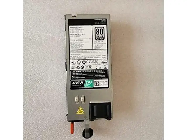 Alt view image 5 of 5 - 495W 80 Plus Platinum EPP Hot-Plug Power Supply for Dell PowerEdge R730 R630 730XD R530 T630, Replacement for GRTNK 9338D 2FR04 D495E-S1 E495E-S1 1Pack