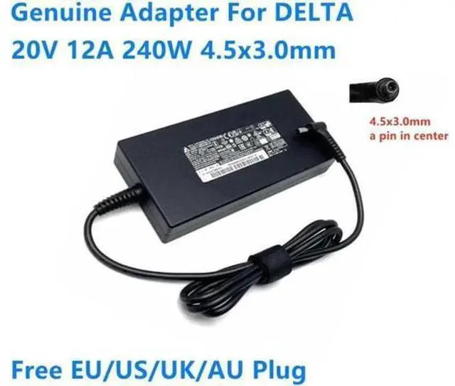 Main image of 240W 20V 12A AC Adapter, 4.5x3.0mm Delta ADP-240EB D Replacement Laptop Charger Power Supply for MSI Gaming Notebook