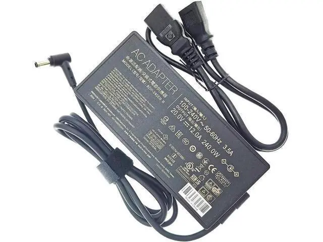 Alt view image 7 of 7 - 240W 20V 12A AC Adapter, 6.0×3.7mm Replacement Charger Compatible with ASUS ADP-240EB B AD065G2Uz, ROG 15 GX550LXS RTX2080 Gaming Laptop Power Supply