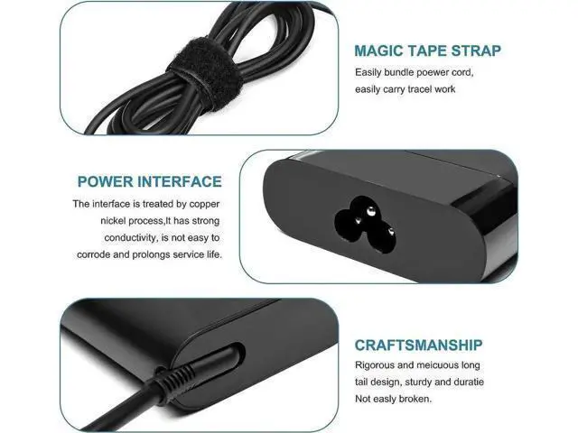 Alt view image 2 of 5 - 135W AC Adapter Charger, 19.5V 6.9A Laptop Power Supply Cord Replacement for HP Spectre 15 x360, Omen 15 17, Pavilion Gaming 15 17, L15534-001, TPN-DA11, TPN-CA13