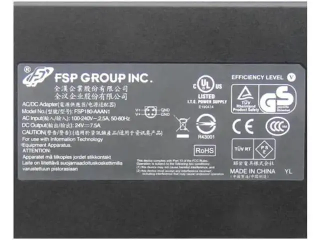 Alt view image 2 of 2 - 180W 24V 7.5A 4PIN AC Switching Power Adapter, FSP180-AAAN1 FSP180-AAAN2 Replacement Charger for Industrial Laptop & Electronic Devices