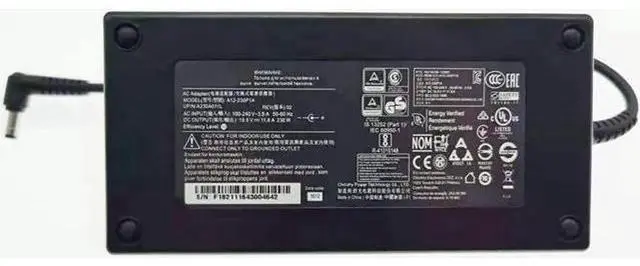 Main image of 230W 19.5V 11.8A AC Adapter 7.4 x 5.0mm, Replacement for Chicony A12-230P1A ADP-230EB T A230A006L A230A011L, Compatible with MSI GT72S G752VY GE63VR Laptop Power Supply
