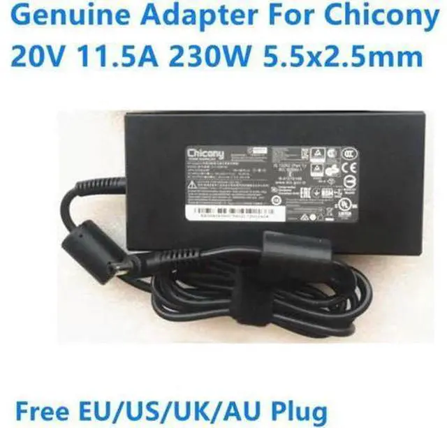 Main image of 230W 20V 11.5A AC Adapter Charger, Chicony A17-230P1B A230A038P 5.5x2.5mm DC Power Supply Replacement for MSI Gaming Laptop