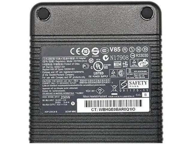 Alt view image 4 of 4 - 230W 19.5V 11.8A Original AC Adapter, Replacement for HP 609921-001 535592-001 HSTNN-DA12, Compatible with 8460W 8560W 8570W 8740W 8760W 8770W Laptop Power Supply