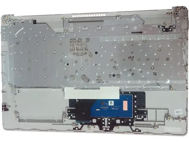 Alt view image 2 of 7 - Replacement for HP 17 by 17-by 17CA 17-CA Laptop Upper Case Palmrest Non-Backlit Keyboard Touchpad Assembly Part L26986-001 6070B1308113 Top Cover Sliver 2020 Year - OEM