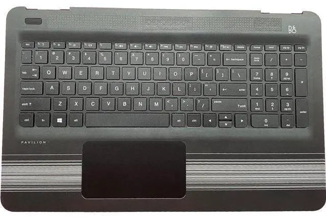 Main image of Original Replacement for HP Pavilion 15-AW 15-AY 15-AU 15T-AU 15.6 in Laptop Upper Case Palmrest Backlit Keyboard Touchpad Assembly Part 856035-001 856026-001, Black