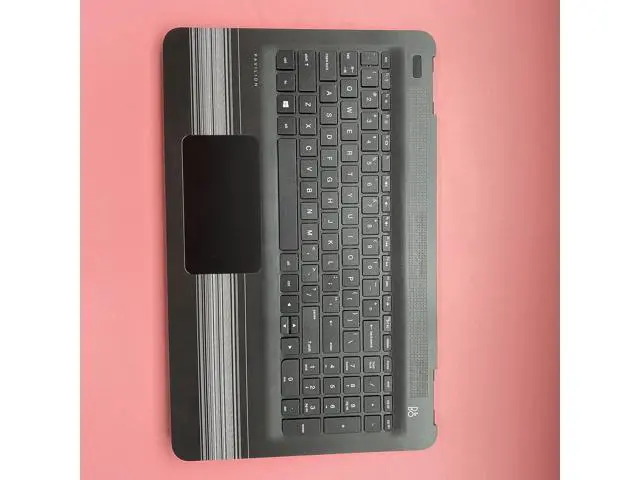 Alt view image 4 of 7 - Original Replacement for HP Pavilion 15-AW 15-AY 15-AU 15T-AU 15.6 in Laptop Upper Case Palmrest Backlit Keyboard Touchpad Assembly Part 856035-001 856026-001, Black