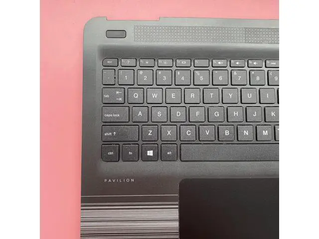 Alt view image 5 of 7 - Original Replacement for HP Pavilion 15-AW 15-AY 15-AU 15T-AU 15.6 in Laptop Upper Case Palmrest Backlit Keyboard Touchpad Assembly Part 856035-001 856026-001, Black