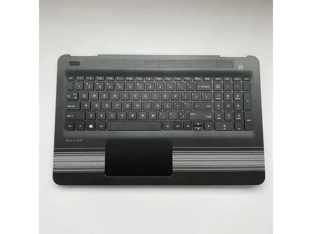 Alt view image 6 of 7 - Original Replacement for HP Pavilion 15-AW 15-AY 15-AU 15T-AU 15.6 in Laptop Upper Case Palmrest Backlit Keyboard Touchpad Assembly Part 856035-001 856026-001, Black