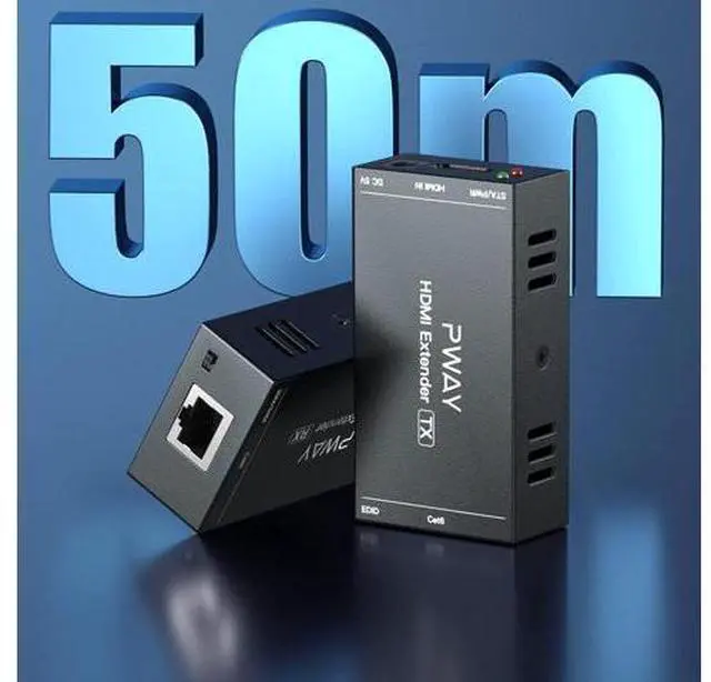 Alt view image 4 of 7 - 4K 60Hz HDMI Extender Splitter 1 to 2 Remote TV 60m Over Cat5e Cat6 Ethernet Cable Support IR Return Control