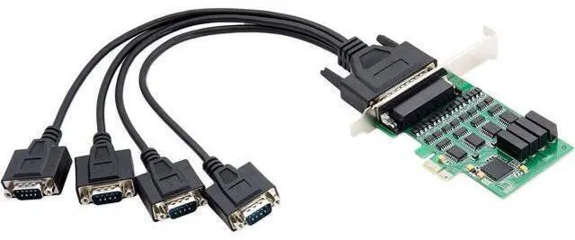 Main image of IO Crest 4 Port RS-232 Serial PCIe 2.0 X1 Controller Card Components SI-PEX15042