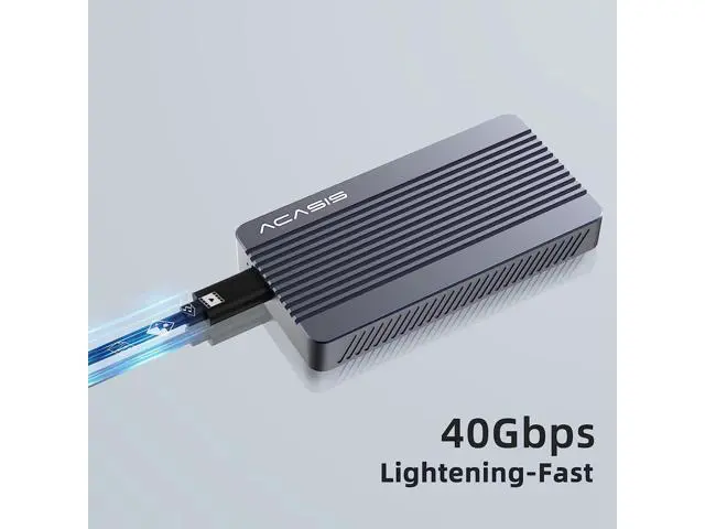 Alt view image 2 of 7 - ACASIS 40Gbps M.2 NVMe SSD Enclosure, Upgraded Sturdy 8TB USB-C Aluminum External Hard Drive Enclosure, for M1 Pro/Max Mac, Support 2280 B+M M-Key PCIe, Compatible with USB4/3.2/3.1/3.0/2.0