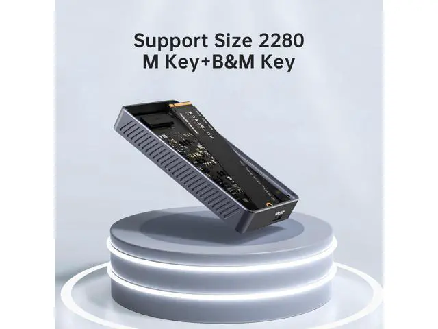 Alt view image 6 of 7 - ACASIS 40Gbps M.2 NVMe SSD Enclosure, Upgraded Sturdy 8TB USB-C Aluminum External Hard Drive Enclosure, for M1 Pro/Max Mac, Support 2280 B+M M-Key PCIe, Compatible with USB4/3.2/3.1/3.0/2.0