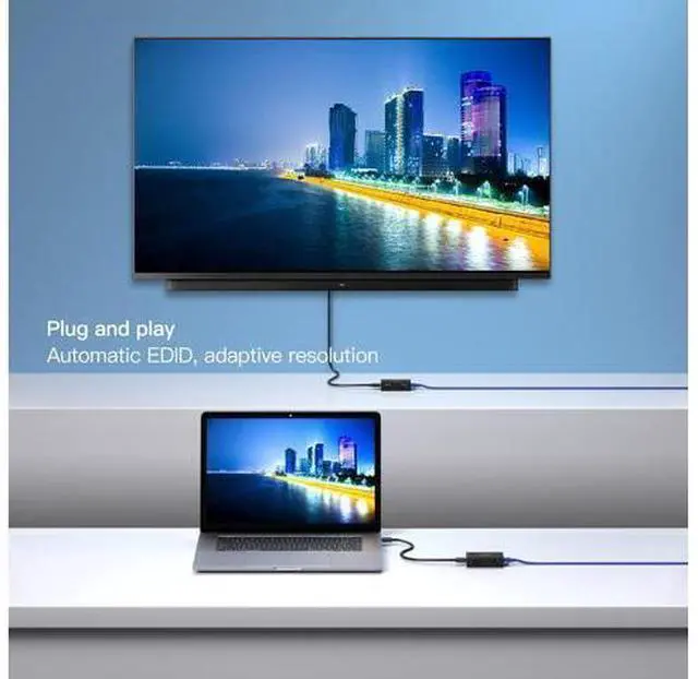Alt view image 6 of 7 - 4K 60Hz HDMI Extender Splitter 1 to 2 Remote TV 60m Over Cat5e Cat6 Ethernet Cable Support IR Return Control