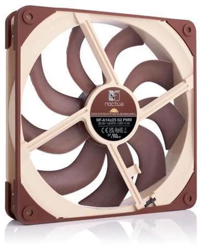Alt view image 2 of 7 - NF-A14x25 G2 PWM, Premium-Quality Quiet 140mm PC Fan, 4-pin (Brown)