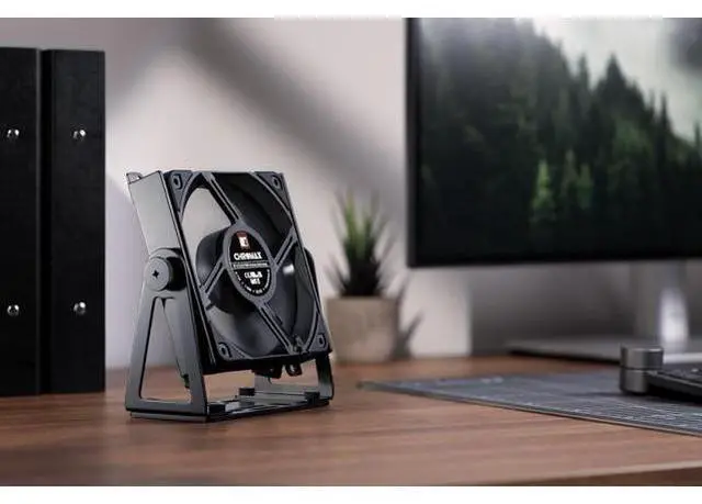 Alt view image 2 of 7 - NV-FM1, Pivoting Multi-Purpose Fan Mount for 120 & 140mm Fans (Black)
