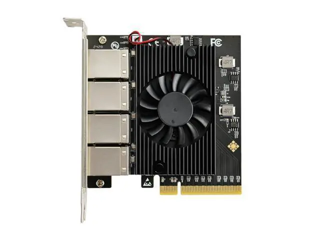 Alt view image 2 of 5 - PCIe to 8 Ports Gigabit Ethernet Network Adapter, Supports Windows 11/10/8.1/8/7, Win Server 2022/2019/2016, Linux