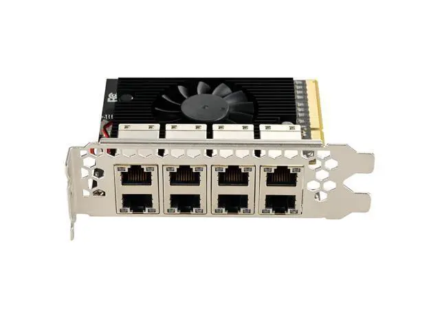 Alt view image 3 of 5 - PCIe to 8 Ports Gigabit Ethernet Network Adapter, Supports Windows 11/10/8.1/8/7, Win Server 2022/2019/2016, Linux